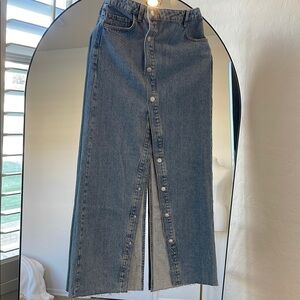 Mango Blue denim modern Skirt